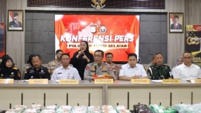 Polda Sulsel Bakar 56 Kg Sabu Jaringan Malaysia, Bongkar Kasus Januari-Juni 2026